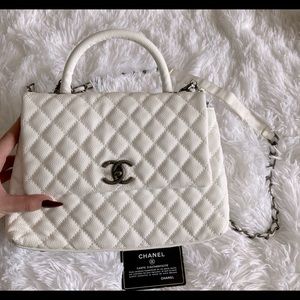 White Chanel handbag